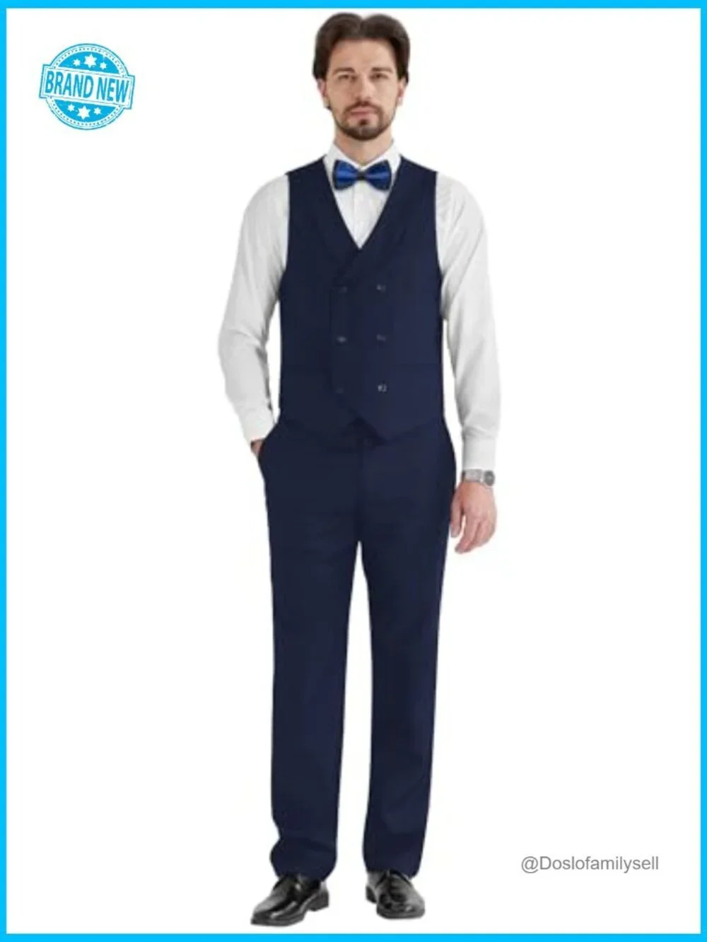 Slim Fit Shawl Lapel Blazer Vest Pants Set Classic Elegant Formal Suit
